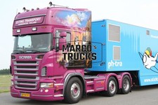 Truck Photo Scania R500 Box Trailer Netherlands Pink Esting Transport Vo #j1ao