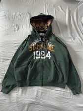 Supreme x MM6 Maison Margiela Green Zip Up Hoodie L