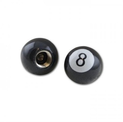 Ventilkappenset Eightball schwarz Paar 276100