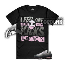 Air Max 95 Pink Foam OG Big Bubble White Black Silver T Shirt Match SICK