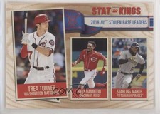 2019 Topps Big League Stat Kings Starling Marte Billy Hamilton Trea Turner 5ta