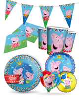 Peppa Pig Deko Set 47Tlg Mit Wimpelkette Tellern Bechern Servietten Und Ballons