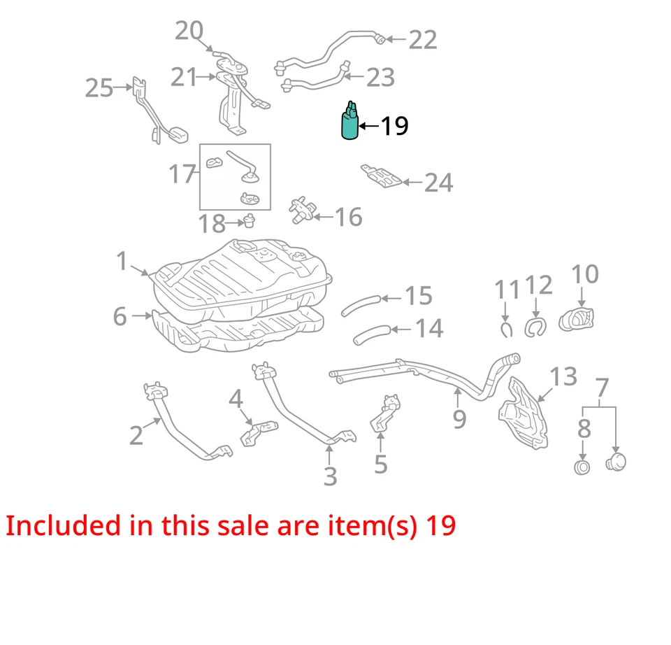 Filtro de gas bomba de combustible Toyota Land Cruiser LX450 LX470 SC300 SC400 OEM 2322166040 Foto 2 de 3