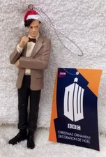 Doctor Who DR WHO 11TH DOCTOR WITH SANTA CAP CHRISTMAS ORNAMENT NEW W TAG