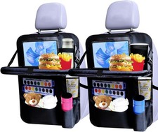 Backseat car organizer 2-Pack ,9 storage pockets, car organizer with tablet hold