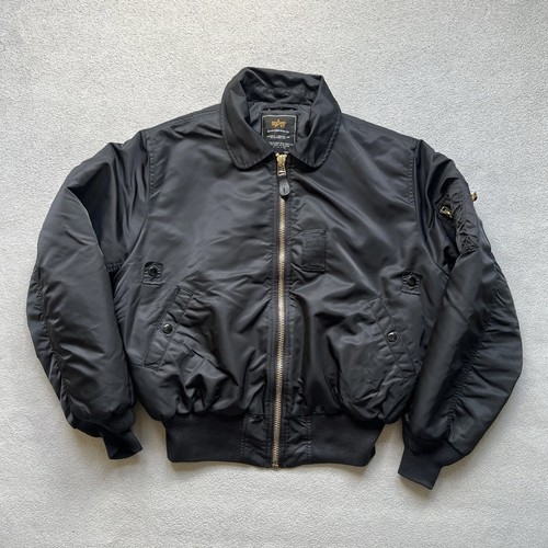 Alpha Industries Jacket Mens Medium Aviator Flight Military Bomber Coat B-15 - Picture 1 of 3