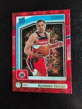 2024-25 Donruss Kyshawn George International Red Rated Rookie #225 Wizards 