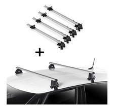 4x Fahrradträger Bike Pro + Dachträger EVO ALU für Skoda Citigo 5 Türer ab 2012