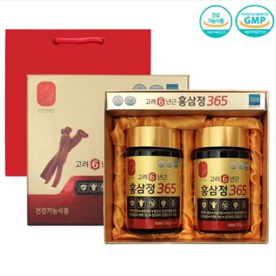 KOREA NO.1 Korean 6 Years Red Ginseng Extract 365, Saponin,Panax 240g x 2ea
