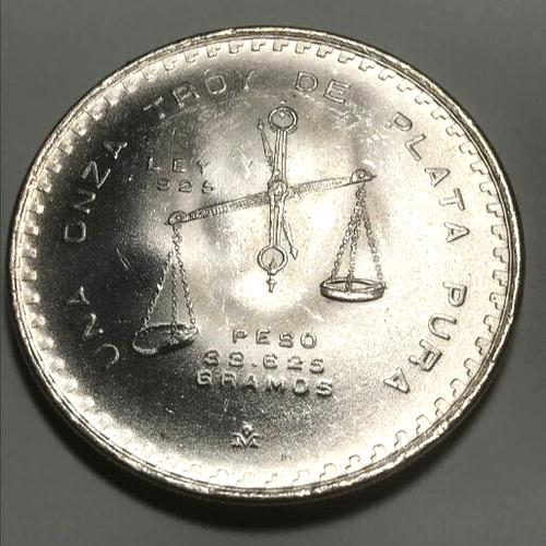 elf Mexico 1 Onza 1979 Mint Press Silver  M49b.3 - Picture 2 of 2