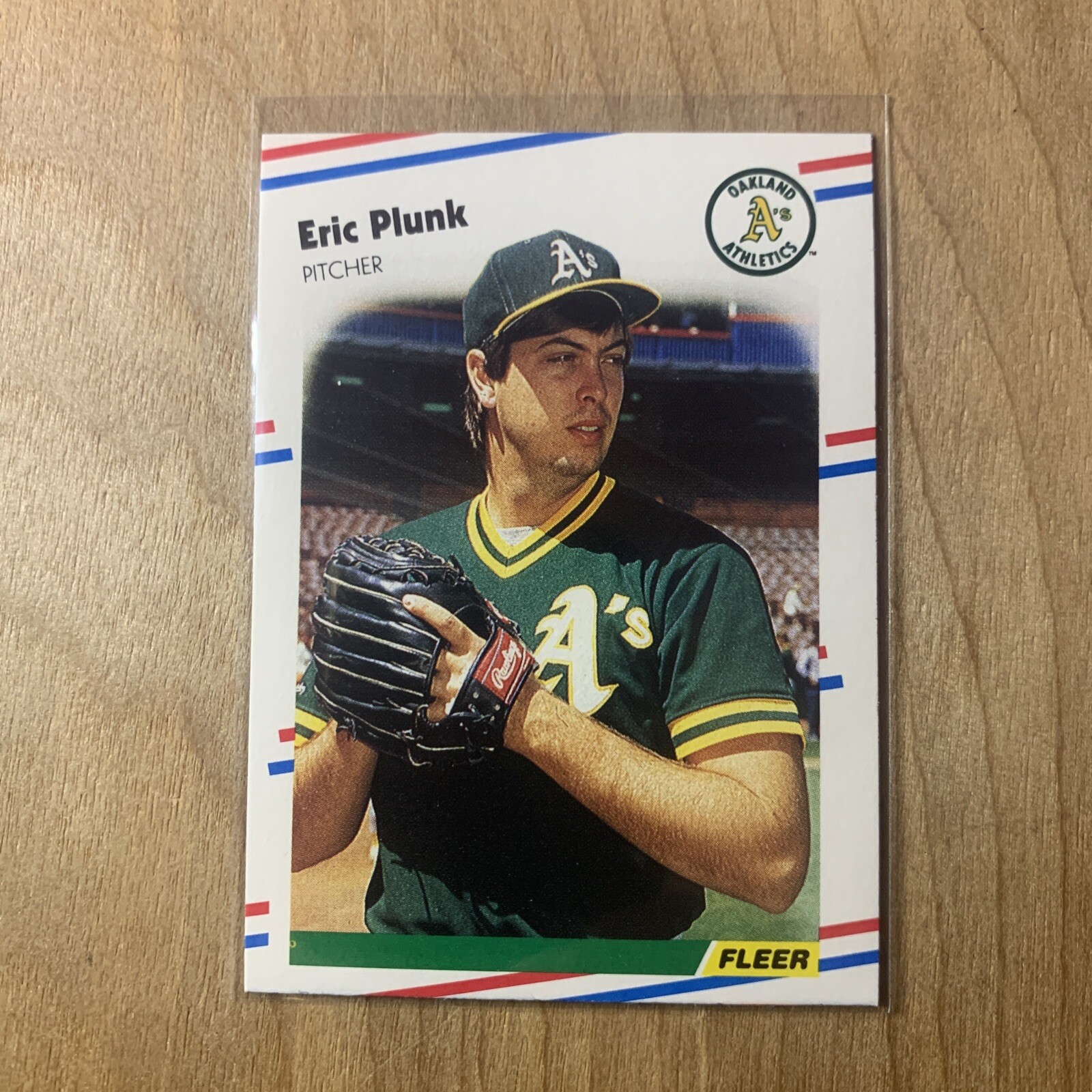 1988 Fleer #291 ERIC PLUNK Oakland Athletics