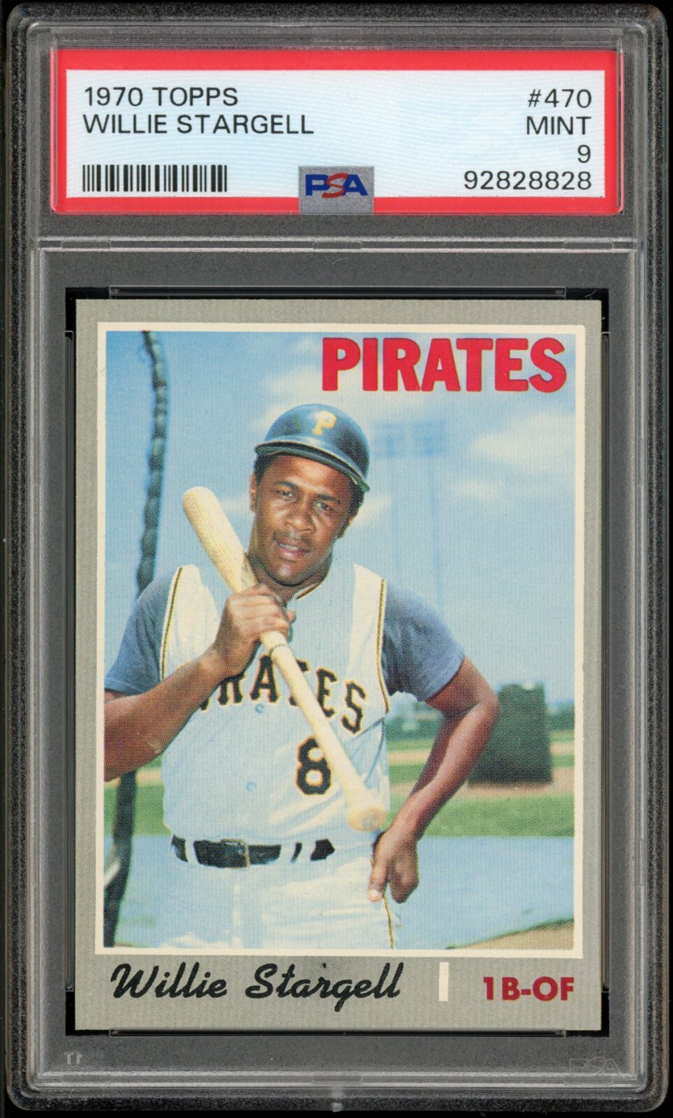 1970 Topps #470 Willie Stargell Pittsburgh Pirates HOF PSA 9 MINT