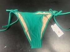 Shade Shore Women's Ribbed High Leg Extra Cheeky Bikini Bottom - Green, Size S
