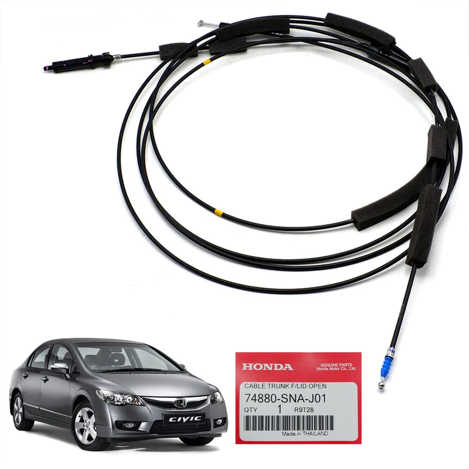 Cable de liberación de puerta de maletero/gas combustible abierto con tapa para Honda Civic FD sedán 2006 2011 Foto 4 de 4