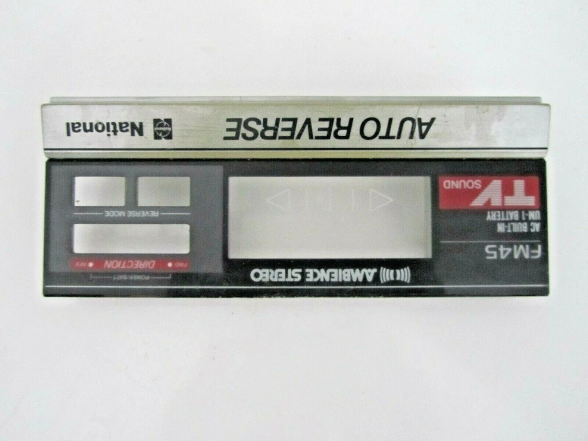National (Panasonic) RX-FM45 Stereo Cassette Door Cover Silver