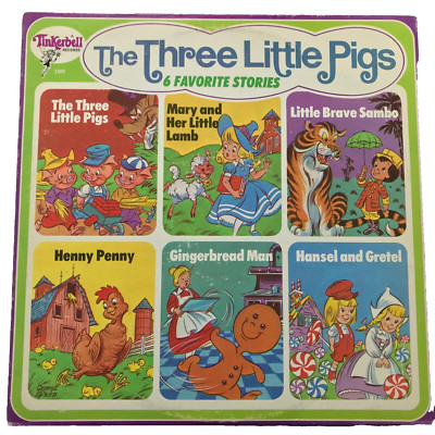 Three Little Pigs Childrens Stories Vinyl LP Tinkerbell Records USA 1970s