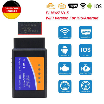 Bluetooth/WiFi ELM327 ODB2 OBDII Auto Car Diagnosegerät Für iOS Android Scanner