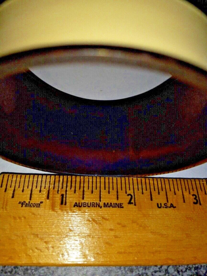 PULSERA BRAZALETE VINTAGE VINCE CAMUTO PESADO A RAYAS BLANCO Y NEGRO Foto 4 de 4