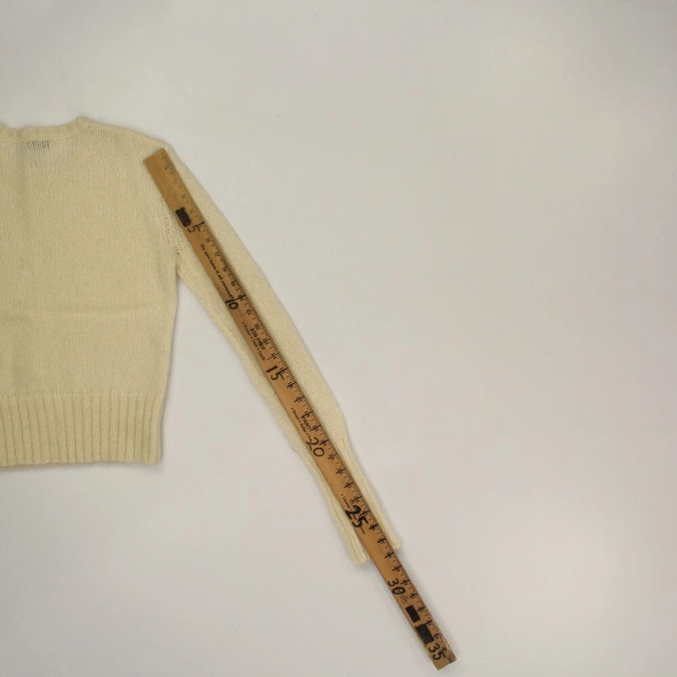 Suéter Pullover Joseph Mujer Mohair Mezcla Lana Talla Mediana Marfil Cuello Redondo Suave Foto 4 de 4