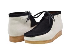 NEW BRITISH WALKERS NEW CASTLE 2 BLACK CHAULKWHITE LEATHER SUEDE WALLABEES SHOES