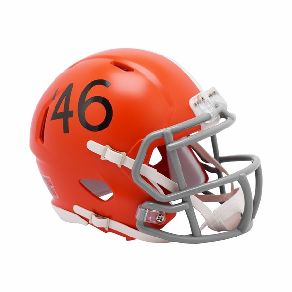 Nfl Helm Cleveland Browns Throwback 1946 Mini Speed Riddell Footballhelm Helmet-image