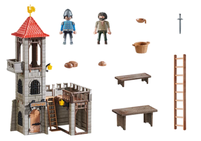 Playmobil Tour De Prison 3445 Avec Boîte Et Notice - Vintage 1980 - Thème Château