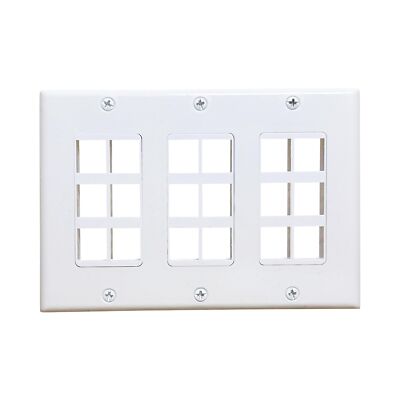 Keystone Wall Plate 18 Port Keystone Jack Wall Plate Supports Keystone Jack o...