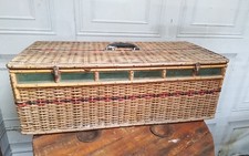 Vintage Racing Pigeons Wicker Basket  , Trunk