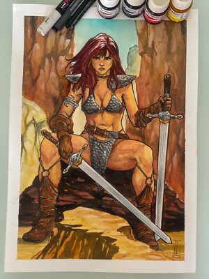 Red Sonja - Original Art By Carlos Eduardo Cunha