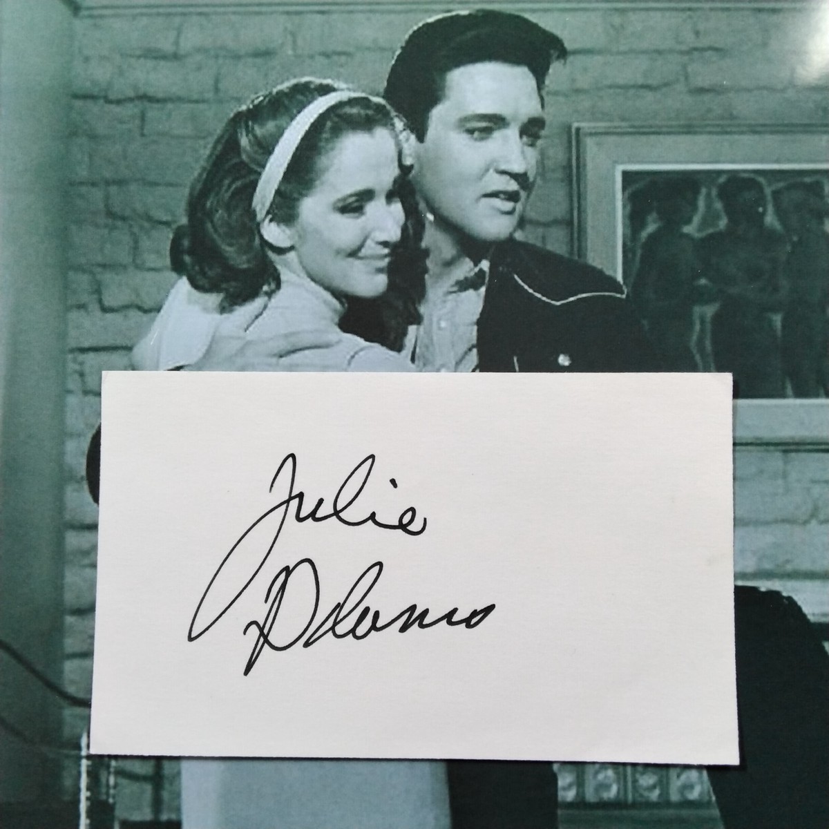 Julie Adams SIGNED Card Photo 50s Movie TV Actress Creature Black