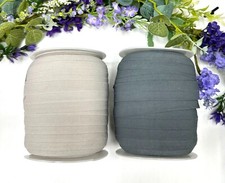 20mm grey lingerie elastic soft stretchy matt fold over elastic silver knickers