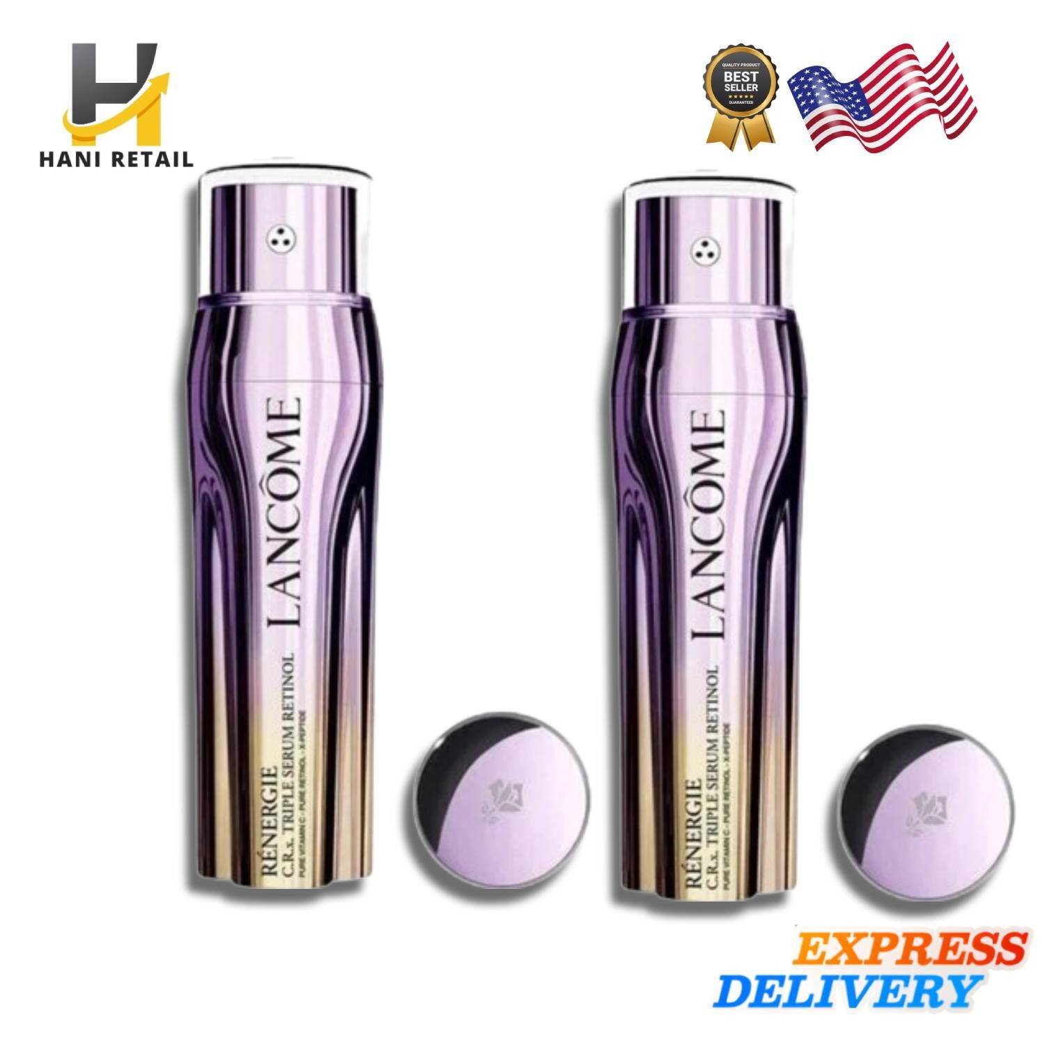 Lancome Renergie C.R.x Triple Serum with Retinol 1.7 oz NIB Sealed 50mL Pack of 2