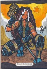 2016 Jusko Marvel Masterpieces Sketch Card de Oliviera Aliyah Bishop
