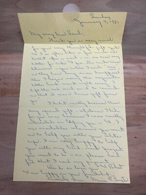 4 Jan 1981 Envelope Card With Hand Written Letter Robert Blair High Point Nc B21