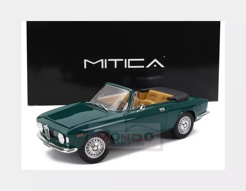 Cadeau pour passionné : l'Alfa Romeo Giulia 1600 GTC 1964 verte Mitica 1/18 en version ouverte