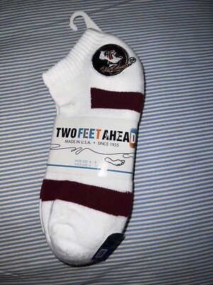 NCAA FLORIDA STATE SEMINOLES GIRLS NO SHOW SOCKS SZ 9-11 SHOE 4-9 NEW