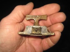 one Antique Vintage Brass / iron Cabinet Latch Spring Loaded Cabinet Hardware