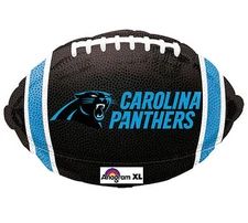 NFL Carolina Panthers Football Shaped 18" Foil Balloon Double Sided Party 3 Pack