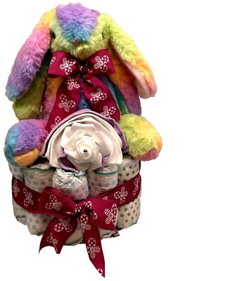 Baby Windel Kuchenkorb/Korb Neugeborenes, Umstandsurlaub, Dusche, Taufen gif