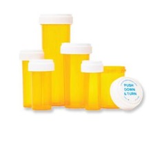 Amber Prescription Vial With Reversible Cap, 16 Dram, Case of 220