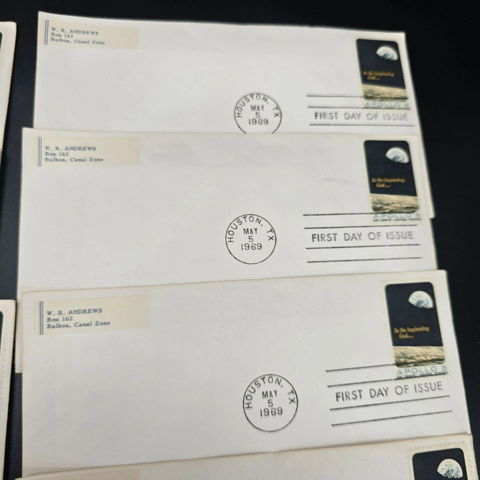 Apollo 8 First Day Of Issue Stamped Envelopes Set Of 10 Vintage 1969 LI3036 - Image 4 of 4
