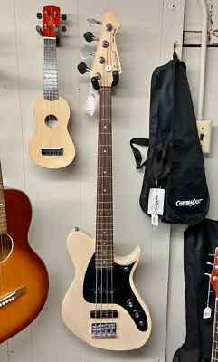 Aria Pro ii Jet-B Vintage See Through White Electric Bass