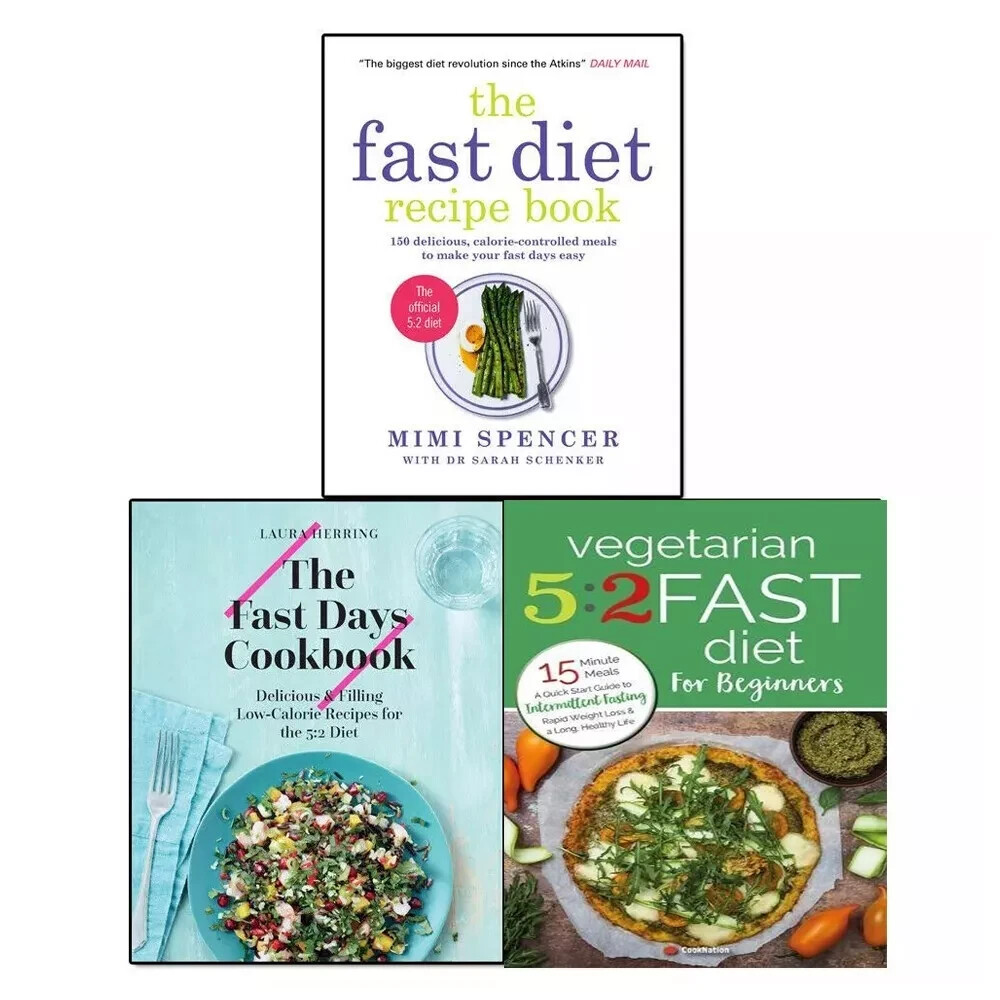The Fast Diet Recipe Book, Vegetarian 5:2 Fast Diet ,The Fast Days 3 Books Set