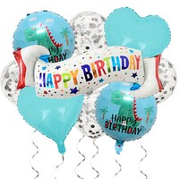 Happy Birthday Dino Geburtstag Deko Set - Folien Ballons + Konfetti Luftballons