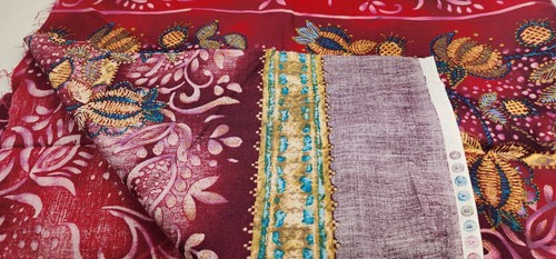 Vintage Fabric * Floral * 100% Cotton - 36" x 42" - Picture 3 of 5