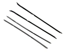 Weatherstrip Seals, Door Window Felt, Inner, Outer, Fits Chevrolet, Set