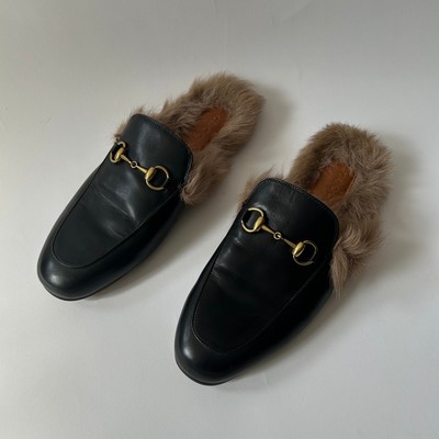 GUCCI PRINCETOWN HORSEBIT ACCENT LEATHER SLIPPERS | eBay display picture 2