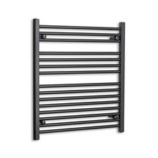 800mm Wide 800mm High Black Heated Towel Rail Radiator Designer Bathroom UK