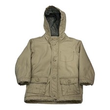 Old Navy Parka Coat Toddler 4T Beige Hooded Sherpa Lined Insulated Winter Warm