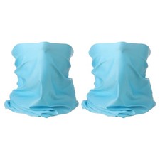 2pcs Summer Neck Gaiter Sun Protection Face Mask for Fishing, Sea Blue